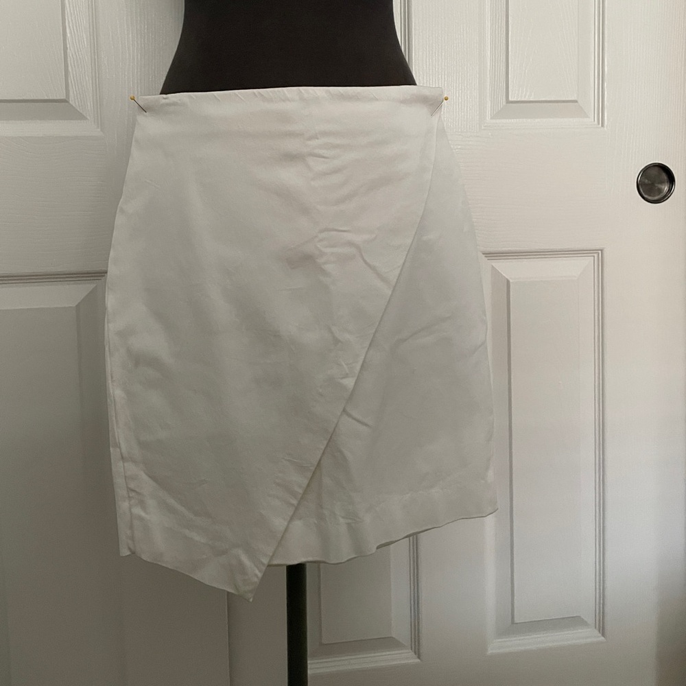 Cotton blend mini skirt